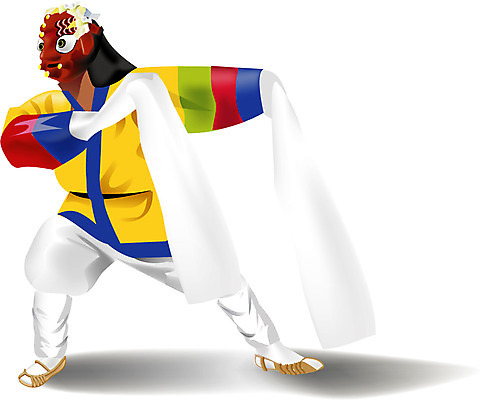 EPS 한국문화 한국전통 전통 남자 일러스트 한명 사람 20대 성인 전통놀이 공연 전통의상 한복 전통공연 탈춤 전통무용 탈 산대놀이 봉산 남자만 남자한명만 성인남자만 청년만 청년남자만 청년남자한명만 성인한명만 성인남자한명만 성인만 국내일러스트 1 동양문화 놀이 한국 가면 이벤트 청년 춤 파일형식 벡터