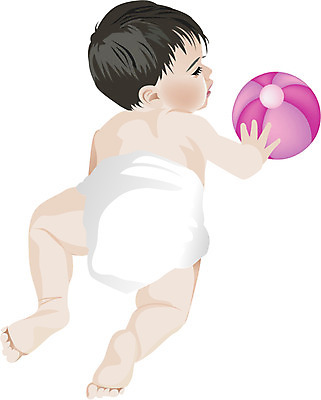 EPS 일러스트 공 가족 한명 사람 아기 기저귀 아장아장 아기만 국내일러스트 1 관계 아기용품 파일형식 벡터