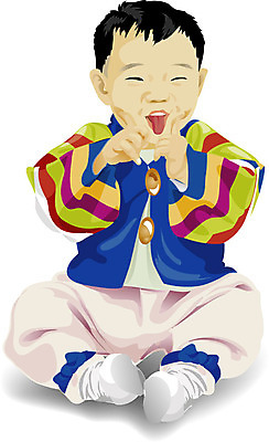 EPS 전신 전통 남자 일러스트 가족 사랑 한명 사람 앉기 파티 아기 전통의상 한복 잔치 색동 색동저고리 색동옷 남자만 남자한명만 아기만 남자아기만 남자아기한명만 국내일러스트 1 한국전통 옷 감정 관계 모션 이벤트 저고리 파일형식 벡터