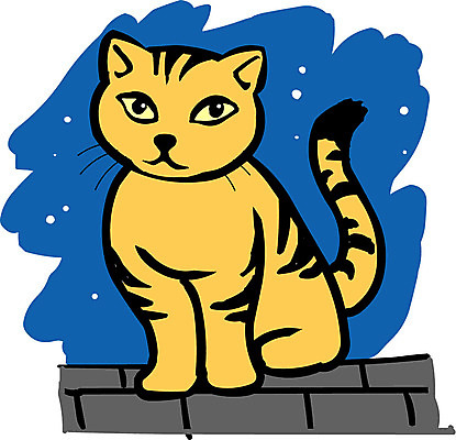 EPS 클립아트 동물 척추동물 한마리 육지동물 일러스트 포유류 지붕 사람없음 야외 반려동물 고양이 야간 얼룩고양이 국내일러스트 자연요소 1 파일형식 벡터