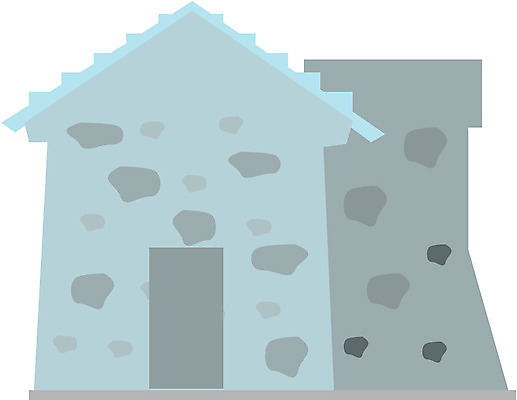 EPS 클립아트 시설물 건축물 건축 고건축 일러스트 주택 사람없음 건물 돌집 국내일러스트 파일형식 벡터