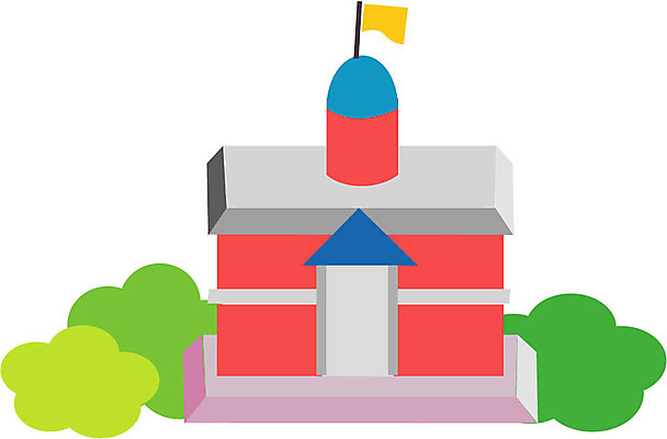 EPS 클립아트 시설물 건축물 건축 일러스트 사람없음 건물 기 깃발 공공기관 관청 구청 우체국 국내일러스트 기관 파일형식 벡터