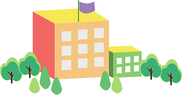 EPS 클립아트 시설물 건축 일러스트 학교 사람없음 건물 기 깃발 공공기관 관청 구청 우체국 국내일러스트 건축물 교육 기관 파일형식 벡터