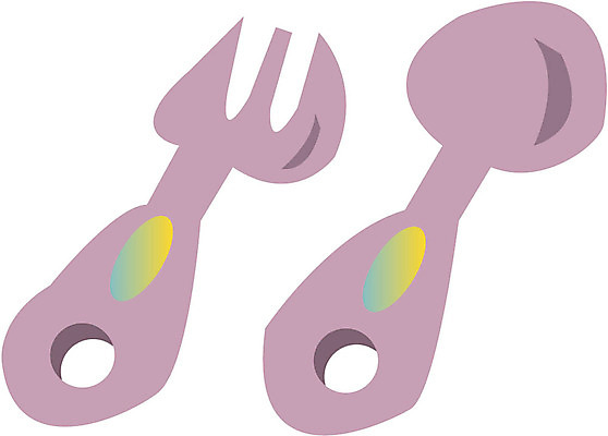 EPS 클립아트 교육 생활용품 포크 일러스트 놀이 사람없음 장난감 숟가락 유치원 소꼽놀이 국내일러스트 식기 수저 오브젝트 파일형식 벡터