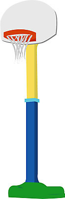 EPS 클립아트 교육 스포츠용품 일러스트 학교 놀이 사람없음 유치원 골대 농구대 골포스트 국내일러스트 스포츠 오브젝트 파일형식 벡터
