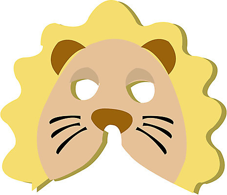 EPS 클립아트 동물 척추동물 육지동물 교육 일러스트 포유류 놀이 가면 사람없음 유치원 사자 가면놀이 동물가면 국내일러스트 파일형식 벡터