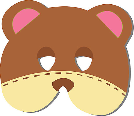 EPS 클립아트 동물 척추동물 육지동물 교육 일러스트 곰 포유류 놀이 가면 사람없음 유치원 가면놀이 동물가면 국내일러스트 파일형식 벡터