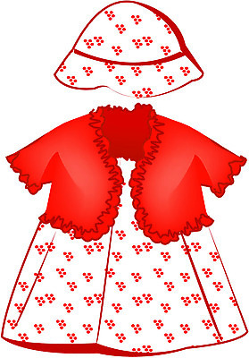 EPS 드레스 옷 원피스 일러스트 사람없음 치마 유아복 여름옷 여아옷 국내일러스트 하의 아기용품 파일형식 벡터 여름_계절