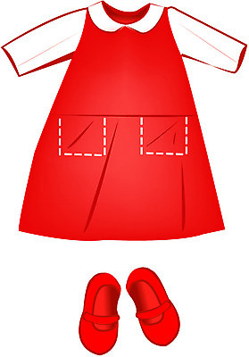 EPS 드레스 옷 원피스 일러스트 사람없음 치마 유아복 여름옷 여아옷 국내일러스트 하의 아기용품 파일형식 벡터 여름_계절