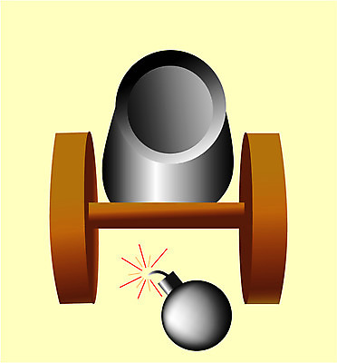 EPS 클립아트 무기 일러스트 사람없음 폭탄 오브젝트 전쟁 대포 포탄 국내일러스트 폭발물 파일형식 벡터