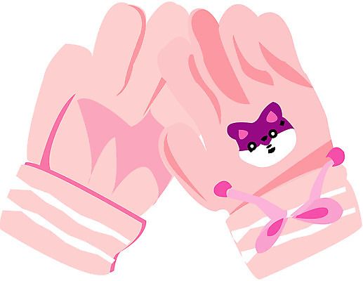 EPS 잡화 장갑 일러스트 사람없음 오브젝트 털장갑 보온 아기장갑 국내일러스트 파일형식 벡터