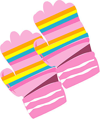 EPS 잡화 장갑 일러스트 사람없음 오브젝트 털장갑 보온 아기장갑 국내일러스트 파일형식 벡터