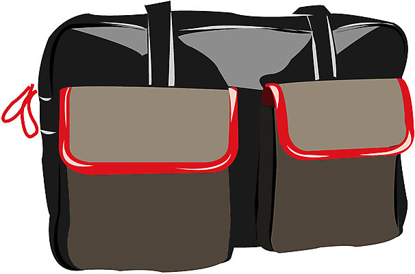 EPS 학생 잡화 가방 일러스트 책가방 사람없음 라이프 생활 오브젝트 보조가방 국내일러스트 파일형식 벡터