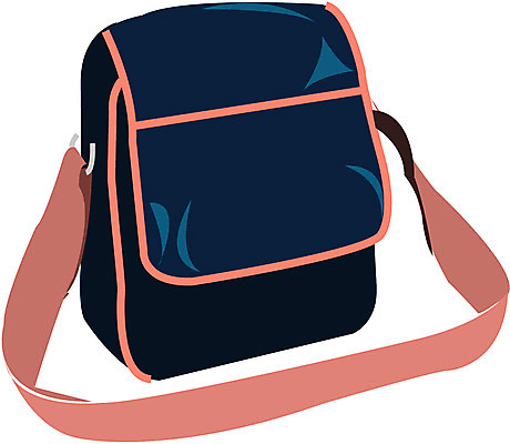 EPS 학생 잡화 가방 일러스트 책가방 사람없음 라이프 생활 오브젝트 보조가방 국내일러스트 파일형식 벡터