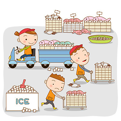 전신 직업 여자 남자 일러스트 연체동물 어류 미소 웃음 사람 여러명 성인 얼음 구직 운반 시장 오징어 열정 수산시장 아르바이트 성인만 최저임금 비정규직 국내일러스트 AI파일 자연요소 감정 다수 컨셉 비즈니스 무척추동물 표정 경제 수중동물 파일형식 벡터