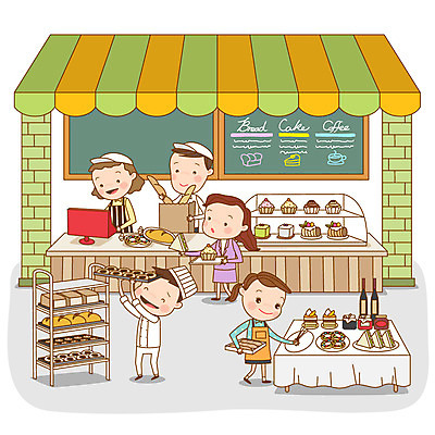 직업 여자 남자 음식 빵 일러스트 디저트 서기 미소 웃음 사람 여러명 성인 상점 빵집 구직 계산 계산대 고객 직원 열정 아르바이트 성인만 최저임금 비정규직 국내일러스트 AI파일 감정 다수 컨셉 비즈니스 모션 표정 경제 파일형식 벡터