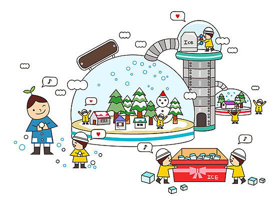 나무 식물 어린이 일러스트 공장 상상 눈사람 주택 미소 웃음 사람 여러명 판타지 얼음 유치원생 꿈 눈 분석 과정 스노글로브 복잡 스노우 눈내림 국내일러스트 AI파일 자연요소 다수 컨셉 공업 날씨 눈_날씨 표정 건물 장식 파일형식 벡터