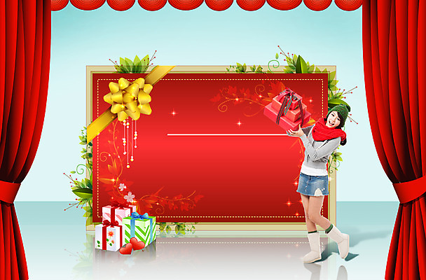 전신 PSD 식물 편집이미지 배너 계절 여자 기념일 행복 잎 크리스마스 겨울 안내 프레임 선물 틀 한명 서기 미소 웃음 사람 동양인 이벤트 성인 선물상자 한국인 커튼 알림 여자만 여자한명만 성인여자만 성인만 이미지편집 1 감정 모션 표정 인종 상자 파일형식