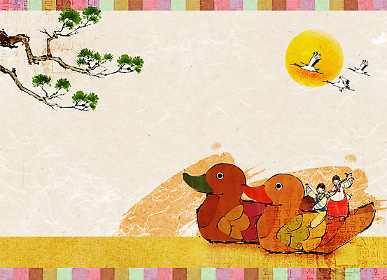 전신 PSD 나무 식물 동물 여자 명절 남자 어린이 백그라운드 일러스트 조류 새해 미소 웃음 사람 앉기 소녀 소년 두명 설날 보름달 달 소나무 전통의상 한복 원앙 목각 목각원앙 어린이만 국내일러스트 자연요소 한국전통 전통 기념일 모션 표정 파일형식