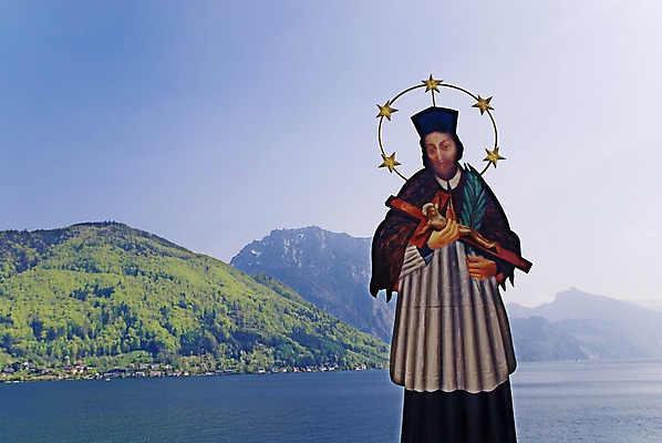 포토 JPG 해외이미지 종교 호수 사람없음 조각상 금속 수확 오스트리아 성자 신성 구식 옛날 해외202004 해외포토 유럽 농업 재질 조형물 파일형식 이미지허브