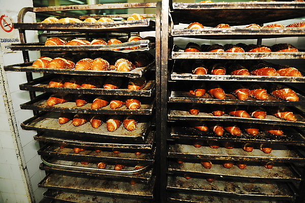 포토 JPG 해외이미지 빵 공장 쟁반 실내 사람없음 쌓기 해외202004 해외포토 음식 공업 모션 내부 파일형식 이미지허브