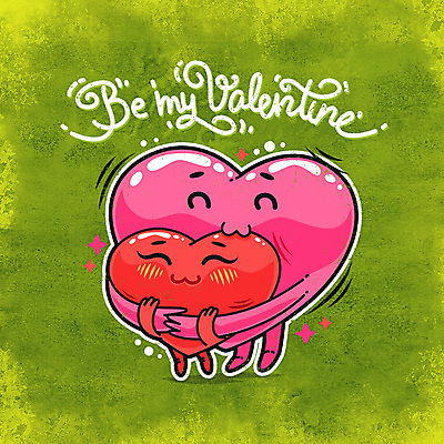 JPG 해외이미지 일러스트 안기 발렌타인데이 사랑 사람없음 반짝임 하트 하트캐릭터 해외일러스트 일러캐릭터 모양 캐릭터 감정 모션 데이이벤트 파일형식 이미지허브