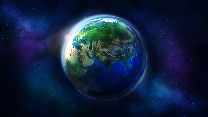 JPG 해외이미지 지구 일러스트 사람없음 파란색 우주 해외202004 해외일러스트 컬러 파일형식 이미지허브