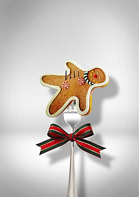 PSD 편집이미지 계절 기념일 리본 음식 포크 크리스마스 겨울 디저트 이벤트 사람없음 장식 쿠키 과자 이미지편집 식기 파일형식