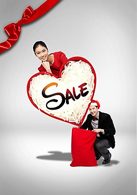 PSD 외국인 편집이미지 모자 배너 계절 여자 기념일 남자 크리스마스 겨울 산타모자 안내 프레임 틀 미소 웃음 사람 이벤트 20대 성인 두명 판매 세일 하트 알림 보따리 청년만 성인만 이미지편집 모양 모자_잡화 잡화 표정 인종 청년 파일형식