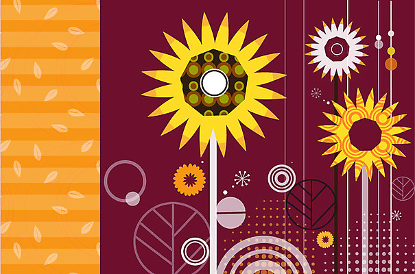 식물 문양 꽃 백그라운드 무늬 패턴 꽃백그라운드 일러스트 해바라기 사람없음 국내일러스트 AI파일 파일형식 벡터