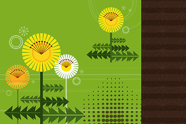 식물 문양 꽃 백그라운드 무늬 패턴 꽃백그라운드 일러스트 사람없음 민들레 국내일러스트 AI파일 파일형식 벡터