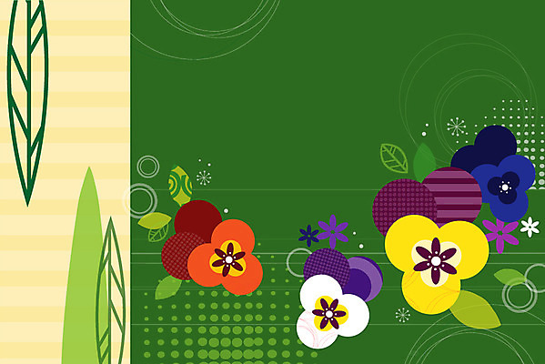 식물 문양 꽃 백그라운드 무늬 패턴 꽃백그라운드 일러스트 사람없음 팬지 국내일러스트 AI파일 파일형식 벡터