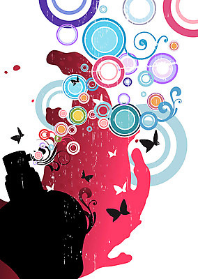 동물 줄기 나비 곤충 백그라운드 일러스트 디지털백그라운드 사람없음 그래픽 물 디지털 원형 향수 향수병 국내일러스트 AI파일 자연요소 도형 식물 화장품 병_담는 파일형식 벡터