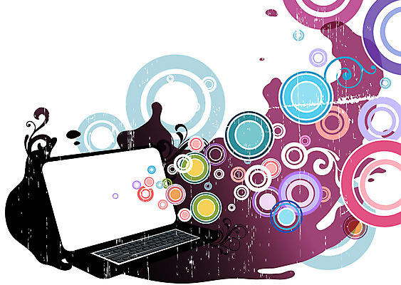 줄기 백그라운드 일러스트 디지털백그라운드 사람없음 그래픽 물 노트북 컴퓨터 디지털 원형 국내일러스트 AI파일 자연요소 도형 식물 전자제품 파일형식 벡터