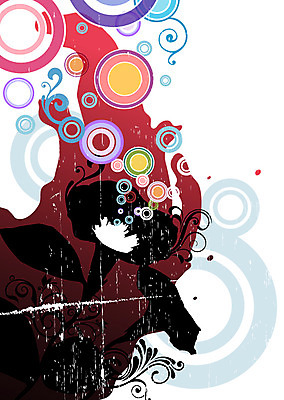 식물 꽃 줄기 백그라운드 일러스트 디지털백그라운드 사람없음 그래픽 물 디지털 원형 나팔꽃 국내일러스트 AI파일 자연요소 도형 파일형식 벡터