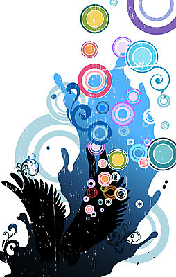 동물 줄기 백그라운드 날개 일러스트 디지털백그라운드 조류 사람없음 그래픽 물 디지털 원형 국내일러스트 AI파일 자연요소 도형 식물 파일형식 벡터