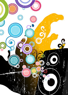 음악 줄기 음향기기 백그라운드 일러스트 디지털백그라운드 사람없음 그래픽 물 디지털 스피커 소리 원형 국내일러스트 AI파일 자연요소 도형 식물 문화예술 전자제품 파일형식 벡터