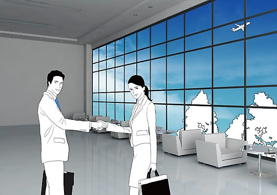 PSD 편집 편집이미지 여자 남자 의자 서류가방 가방 비즈니스 악수 합성일러스트 협상 서기 미소 웃음 사람 성인 두명 3D 손잡기 직장인 비즈니스맨 비즈니스우먼 입체 성인만 편집3D 직업 잡화 가구 모션 표정 손짓 디지털합성 파일형식