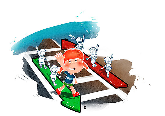 전신 PSD 여자 남자 어린이 교통 일러스트 경고 서기 안전 사람 소녀 소년 여러명 횡단보도 보호 사회이슈 예방 생활안전 안전수칙 교통안전 스쿨존 어린이만 국내일러스트 다수 컨셉 모션 보행로 파일형식