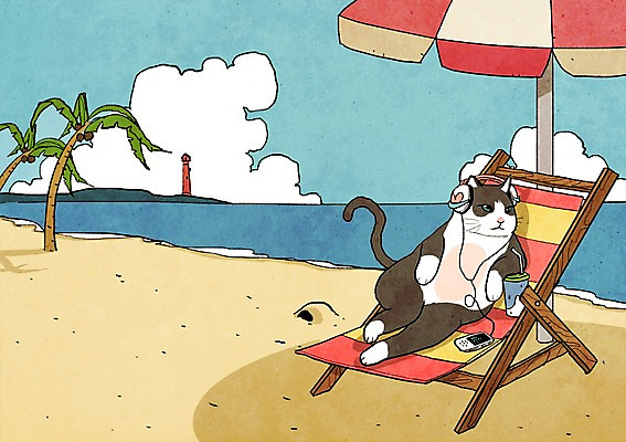 PSD 나무 식물 동물 캐릭터 계절 음악 모래 바다 동물캐릭터 의자 일러스트 포유류 상상 애니멀프린트 상상일러스트 해변 사람없음 여름 여름휴가 바캉스 판타지 모래사장 야자수 헤드셋 고양이 음악감상 파라솔 선베드 일러캐릭터 음향기기 가구 휴가 문화예술 반려동물 헤드폰 감상 파일형식 여름_계절