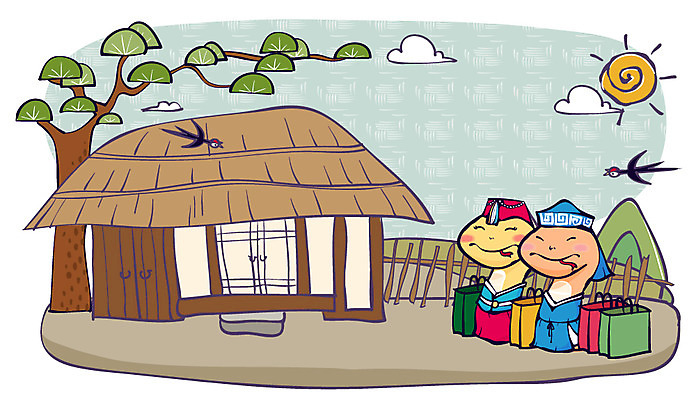 나무 식물 동물 구름 캐릭터 동물캐릭터 일러스트 파충류 조류 전통캐릭터 새해 주택 초가집 선물 사람없음 태양 쇼핑백 십이지신 뱀띠 뱀 전통의상 한복 신년캐릭터 뱀캐릭터 계사년 2013년 귀향 귀성길 귀향길 새해선물 일러캐릭터 AI파일 자연요소 한국전통 전통 길 가방 한옥 건물 연도 파일형식 벡터 명절선물