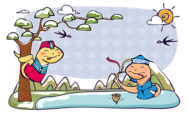 나무 식물 동물 구름 캐릭터 동물캐릭터 일러스트 파충류 조류 전통캐릭터 새해 사람없음 태양 전통놀이 십이지신 뱀띠 뱀 전통의상 한복 신년캐릭터 뱀캐릭터 팽이 팽이치기 계사년 2013년 팽이놀이 일러캐릭터 AI파일 자연요소 한국전통 전통 놀이 놀이용품 연도 파일형식 벡터