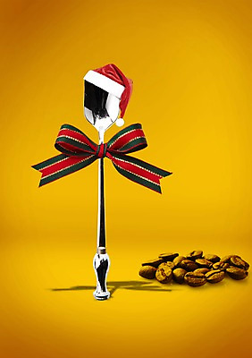 PSD 편집이미지 모자 계절 기념일 리본 커피 크리스마스 겨울 재료 산타모자 수저 이벤트 사람없음 숟가락 원두 원료 이미지편집 모자_잡화 식기 잡화 음료 파일형식