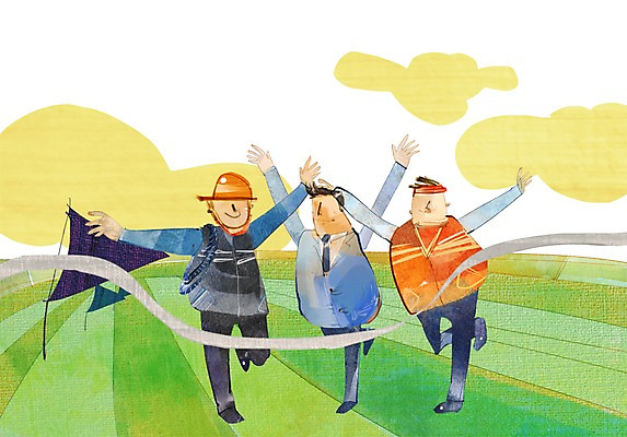 전신 PSD 남자 일러스트 비즈니스 협력 노동자 함께함 희망프로젝트 서기 사람 성인 세명 달리기 희망 깃발 도움 직장인 비즈니스맨 목표 계획 동료 경영자 화합 노사화합 결승선 노사관계 노사협력 완주 남자만 성인남자만 성인만 국내일러스트 직업 감정 컨셉 관계 모션 리더 파일형식