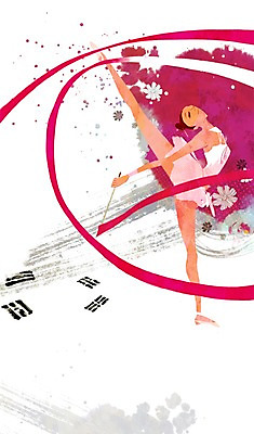 전신 PSD 여자 스포츠 일러스트 운동선수 한국 한명 서기 사람 성인 운동 파이팅 희망 자신감 국기 목표 태극기 체조선수 열정 리듬체조 체조 국가대표 여자만 여자한명만 성인여자만 성인만 국내일러스트 1 감정 아시아 컨셉 모션 건강 파일형식