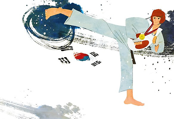 전신 PSD 남자 스포츠 일러스트 운동선수 한국 도복 한명 서기 사람 성인 운동 파이팅 희망 자신감 킥 국기 목표 태극기 태권도 태권도복 열정 태권도선수 국가대표 남자만 남자한명만 성인남자만 성인만 국내일러스트 1 옷 감정 아시아 컨셉 모션 건강 격투기 파일형식