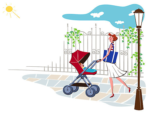 전신 식물 라이프스타일 여자 남자 아들 교통수단 잎 가로등 일러스트 가족 엄마 조명 서기 미소 웃음 사람 성인 두명 라이프 부모 태양 화목 산책 아기용품 육아 자녀 아기 도움 유모차 육아라이프 국내일러스트 AI파일 자연요소 공공시설 교통 컨셉 관계 모션 휴식 표정 생활 오브젝트 파일형식 벡터