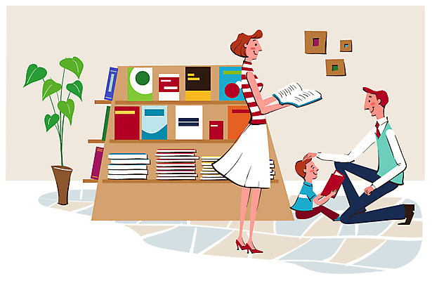 전신 식물 라이프스타일 여자 교육 남자 화분 아들 어린이 액자 일러스트 가족 엄마 책장 프레임 틀 미소 웃음 사람 소년 성인 라이프 책 세명 부모 화목 육아 자녀 도움 아빠 육아라이프 서점 육아대디 국내일러스트 AI파일 가구 컨셉 관계 표정 생활 상점 파일형식 벡터