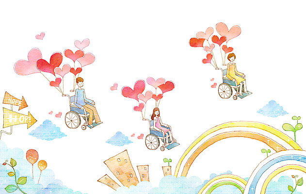 전신 PSD 식물 구름 여자 남자 무지개 잎 일러스트 상상 알림판 상상일러스트 미소 웃음 사람 앉기 빌딩 성인 건물 세명 판타지 새싹 희망 팻말 하트 표지판 휠체어 풍선 소통 성인만 국내일러스트 자연요소 모양 건축물 감정 컨셉 모션 프레임 표정 파일형식