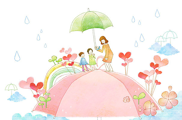 전신 PSD 식물 구름 여자 남자 꽃 딸 아들 어린이 일러스트 우산 가족 상상 엄마 날씨 상상일러스트 서기 미소 웃음 사람 소녀 소년 성인 세명 판타지 부모 새싹 희망 자녀 하트 비 빗방울 어린이상상 소통 동심 국내일러스트 자연요소 모양 감정 컨셉 관계 모션 표정 비_날씨 파일형식